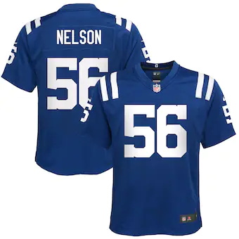 youth nike quenton nelson royal indianapolis colts game jer